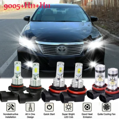 Faro antiniebla alto/bajo LED para Toyota Sienna 2011 2012 2013 2014 2015 2016 Foto 1 de 4