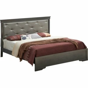 Glory Furniture Lorana King Sleigh Bed in Charcoal Black - Picture 1 of 1