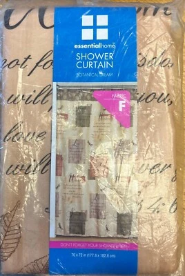 CORTINA DE DUCHA ESENCIAL HOGAR BOTÁNICO SUEÑO 70 X 72" TONOS TIERRA Foto 1 de 2