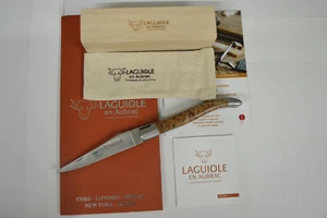 Laguiole en Aubrac Frankreich Taschenmesser 12 cm Black Ash Burl Doppelplatine - Bild 1 von 6