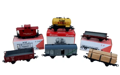 Rivarossi HO Tres Joli Lot de 6 wagons à Marchandises + Boites 1950-1960 - Photo 1/4