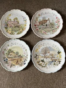 Royal Albert Four Seasons From The Cottage Garden Year Series Bone China Plates - Picture 1 of 2