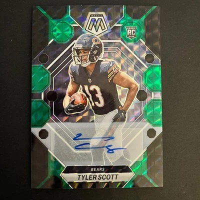 2023 Panini Mosaic Rookie Auto Choice Green Black Tyler Scott /25 Bears - Image 1 of 2