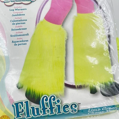 Rubie's Fluffies 毛茸人造毛皮暖腿,石灰绿色均码成人服装 — 第 1/4 张图片