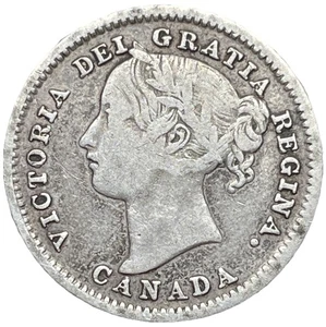 1884 Canada 10 Cents Silver Foreign Coin *KEY DATE* - Picture 1 of 2