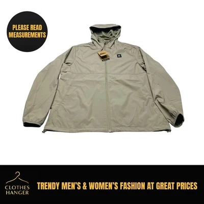 Jaqueta com capuz Quiksilver bege grande repelente de água respirável nova com etiquetas DryFlight - Imagem 1 de 4