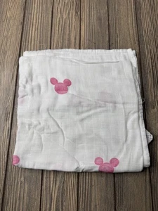 Flamingo Baby Co Disney Baby Musselin Swaddle Decke Rosa Mickey Bambus - Bild 1 von 3