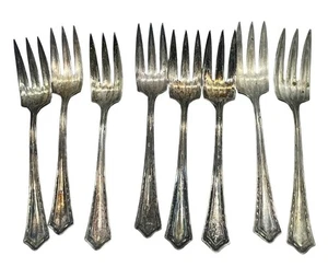 lesco silver company set posate 8 forchette 6" LEGGI - Foto 1 di 8