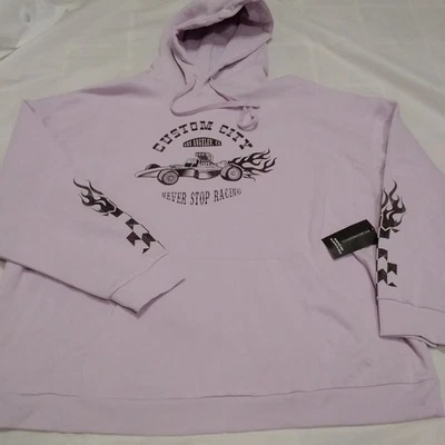 Sudadera con capucha para hombre No Boundaries 3XL de gran tamaño lavanda de carreras de Los Ángeles nueva con etiquetas Foto 1 de 4