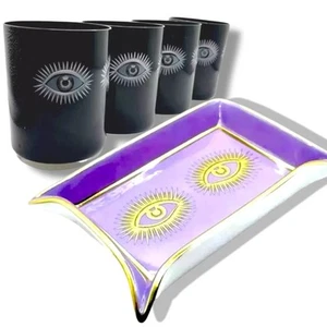 Jonathan Adler Muse x4 Tumblers & x1 Valet Tray BRAND NEW £210.00 RRP - Picture 1 of 23