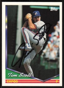 1994 Topps Tim Scott Auto Montreal Expos #373 Card Signed - Picture 1 of 2