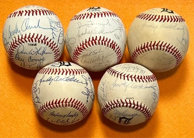 (5) 1980s-1990s Detroit Tigers Team Signed Baseball Auto Alan Trammell - Image 1 of 4