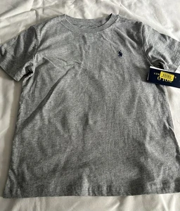 Polo Ralph Lauren Kids Boy’s Short Sleeve Embroidered Logo Tee Grey 6 NWT - Picture 1 of 4