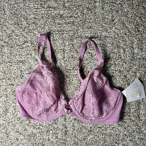 Auden Women’s Unlined Balconette Coverage Underwire Bra Lace Pink/Purple 36D NWT - Picture 1 of 10