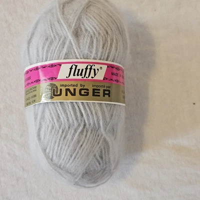 Unger Fluffy Worsted Acrylic Yarn Skein Light Gray #484 1.75 oz Discontinued - Image 1 of 4