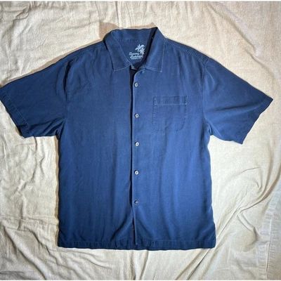 Y2K Tommy Bahama Short Sleeve Button Up - 100% silk Large - Image 1 of 4