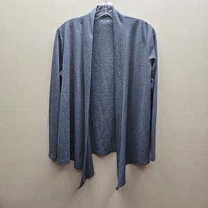 Eddie Bauer Travex Cardigan Sweater Size Medium Knit Open Front Lightweight Gray - Picture 1 of 4