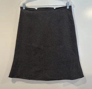 Tahari Womens Gray Herringbone Tweed Wool Flare Skirt Career Size 10 (1697) - Picture 1 of 3