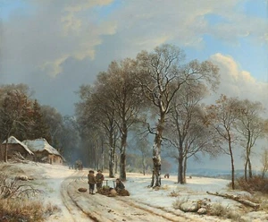 Barend Cornelis Koekkoek: "Winterlandschaft" (1835-1838) — Giclée Fine Art Print - Bild 1 von 7