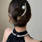 Women Vintage Crescent Moon Hair Forks Hair Barrette Pearl Hair Sticks Elegant