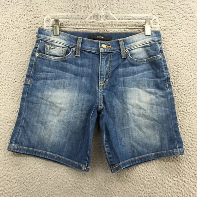 Joes Bermuda Shorts Womens 26 (Actual 30X8) Blue Denim Mid Rise Med Wash Zip Fly - Image 1 of 4