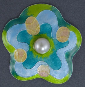 DESIGNER GLASS ENAMEL BUTTONS - Picture 1 of 1