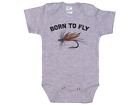 BABY FLY FISHING, Born To Fly, Fly Fishing APPAREL, FISHING BABY, Baby Bodysuit