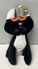 K & K Sales Plush Halloween Scary Black White Cat Spider Eyes New with tag 13 in