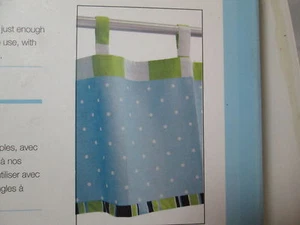 New Babylicious Every Day Valance 18"x55" ~ Blue, Navy, Green,White ~ Dot/Stripe - Picture 1 of 5