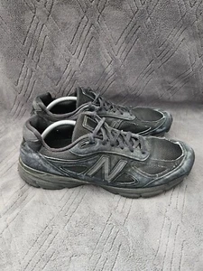 New Balance 990v4 Men Triple Black Leather Running Comfort Shoe M990BB4 Sz 14D - Picture 1 of 9