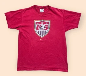 Vintage Nike Y2K US Soccer T Shirt Men’s Large Red Vtg 2000s USA - Picture 1 of 4