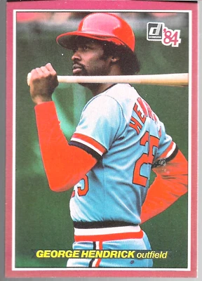 1984 Donruss Action All Stars George Hendrick 32 St Louis Cardinals Baseball  - Image 1 of 4