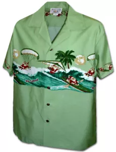 Santa Parasailing Hang Gleiten Kanufahren Herren Hawaii Shirt - Bild 1 von 5