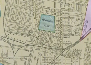 Vintage 1900 COLUMBUS OHIO Map 11"x14" ~ Old Antique Original GOODALE PARK - Picture 1 of 11