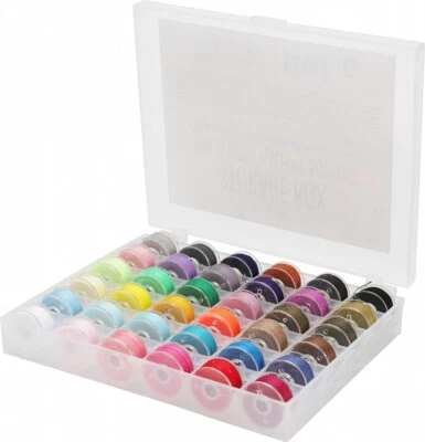 Nähspulenbox Spulenbox Nähspulen 36 x Spulen Bunt Kunststoff Garn Nähmaschine - Bild 1 von 3