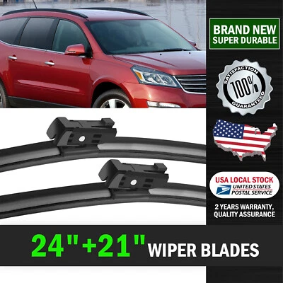 For Saturn Aura 2008-2009 OEM Front Windshield Wiper Blades One Set Of 24" & 21" - Image 1 of 4