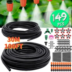 149pcs 100ft Drip Irrigation Kit Garden Irrigation System Plant Watering Drip US - Picture 1 of 17