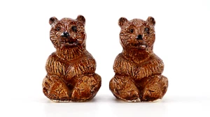 Vintage Chalk Ware Bear Salt & Pepper Shakers Yellowstone National Park - Picture 1 of 6