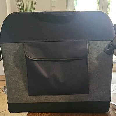 AniOne Kaum genutzte Hundetransportbox Grau/Blau - Bild 1 von 4