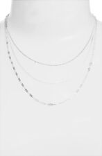 Argento Vivo NEW With Tags SILVER 3 Layer Necklace OBO