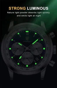 Man Luxury Watch High-Quality Waterproof Chronograph Luminous Men's Wristwatch L - Picture 1 of 11