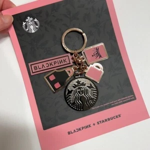 Blackpink x Starbucks Korea 2023 Limited Collection Logo Charm Keychain Keyring - Picture 1 of 7