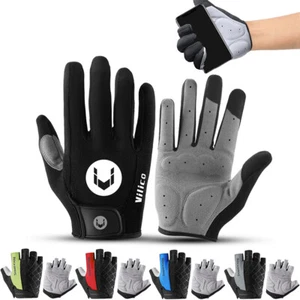 Halbfinger Atmungsaktiv Handschuhe Gel Pad Anti-Rutsch Vollfingerhandschuhe für Radfahren - Bild 1 von 25