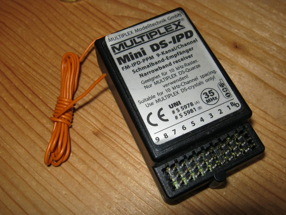 Empfänger Multiplex MPX Mini DS - IPD   - 35 Mhz  A  Band Graupner uni Steckleis - Bild 1 von 1
