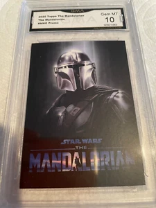 THE MANDALORIAN 2019 TOPPS THE MANDALORIAN PROMO NNO GRADED 10 L@@K H - Foto 1 di 2