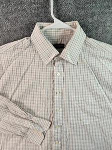 Balmain Button Up Shirt Long Sleeve Men Cotton Designer Beige Check 17 (43) - Picture 1 of 17
