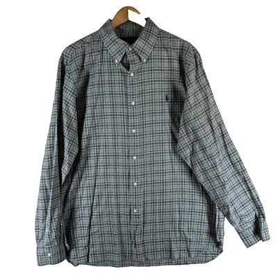Ralph Lauren 's Size XL Gray Check Cotton Regular Fit Long Sleeve Casual Shirt - Image 1 of 4