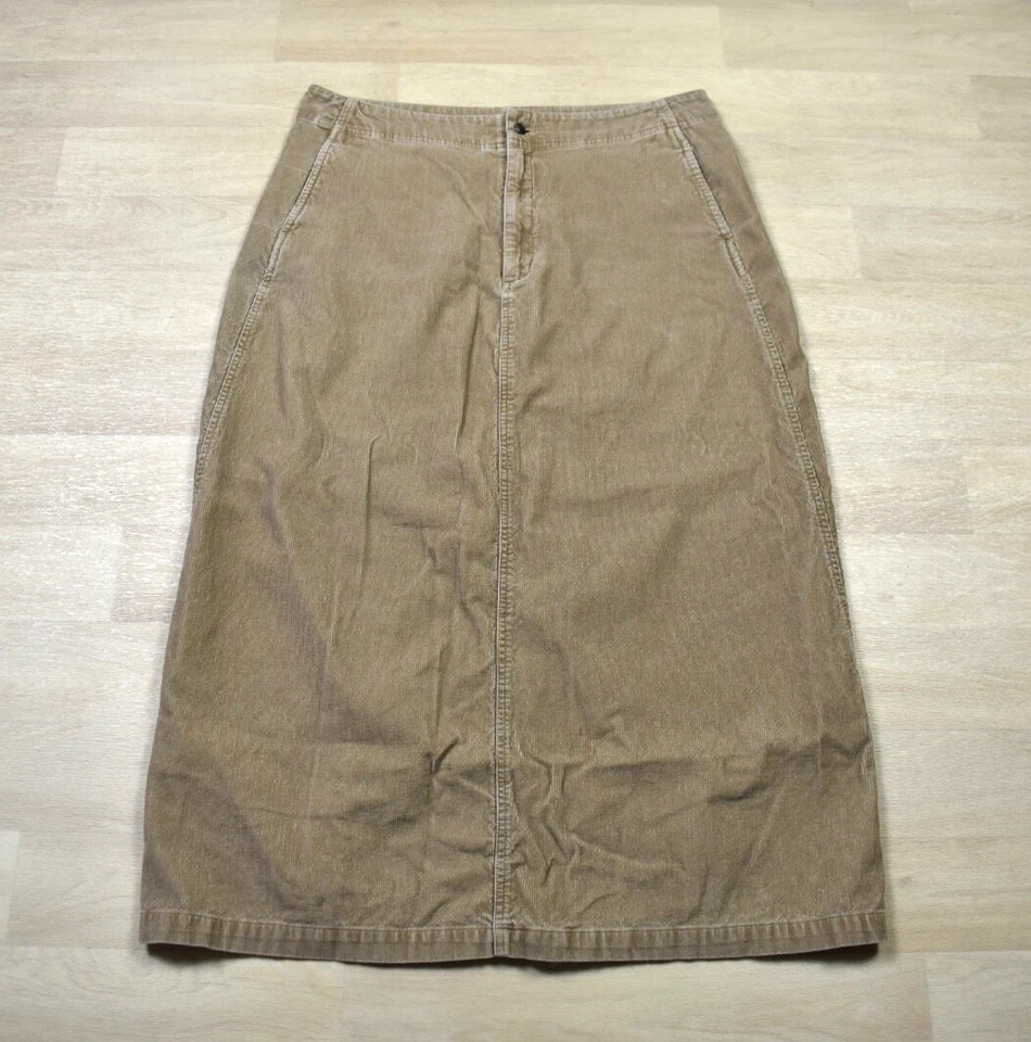 90s Eddie Bauer Corduroy Maxi Skirt Womes 100% Cotton Size 18 VTG - Image 1 of 4