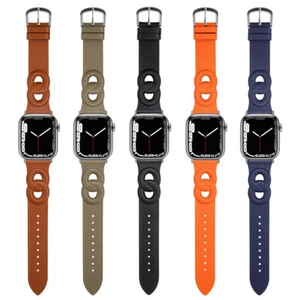 Weiches Leder Armband Band für Apple Watch 11 10 9 8 7 6 5 4 SE 40/44/41/45/42/46mm - Bild 1 von 27