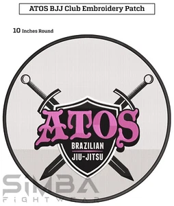 ATOS Bjj Gi Patches BJJ Martial Arts Patches Jiujitsu Kimono Embroidered Patches - Picture 1 of 4